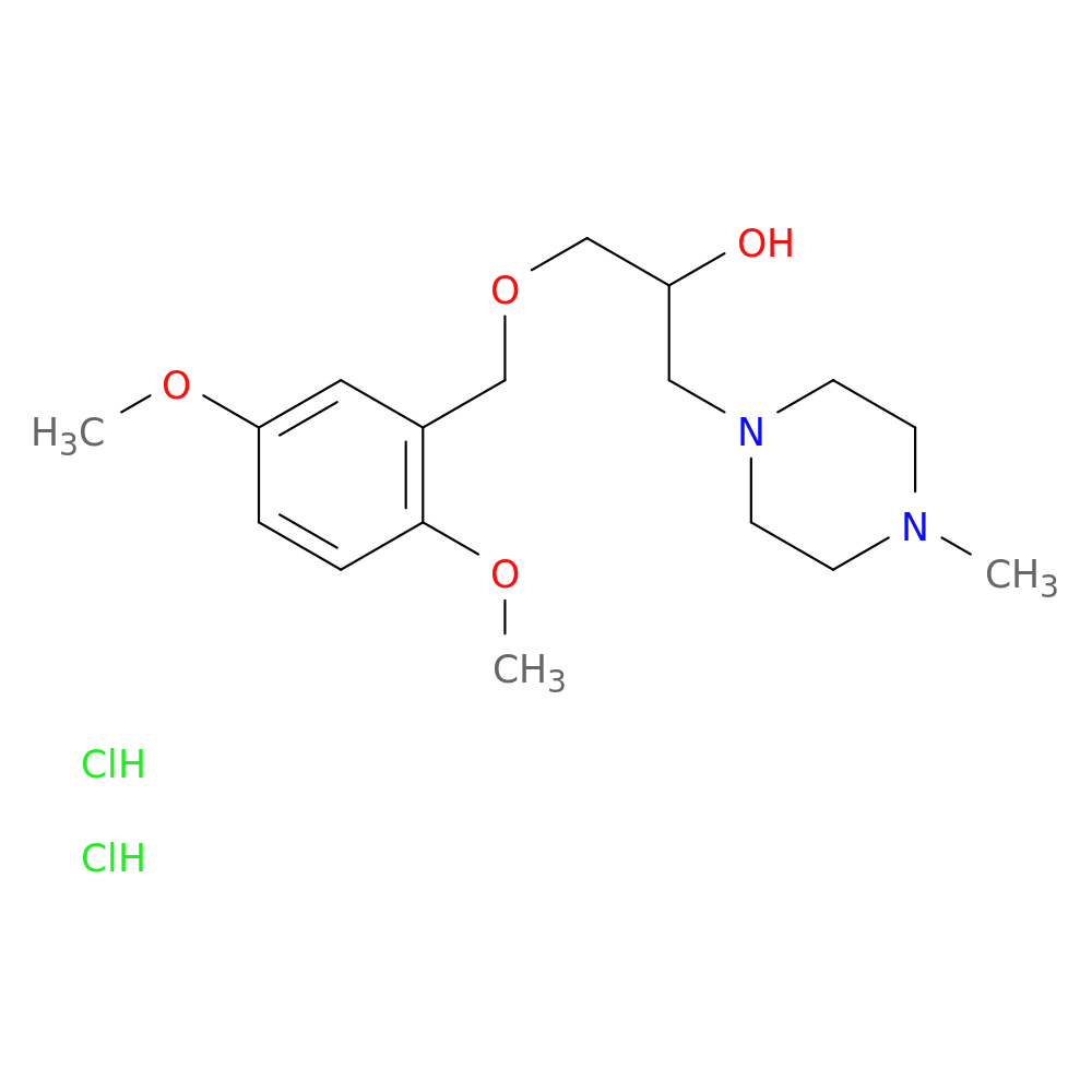 1-[(2,5-dimethoxyphenyl)methoxy]-3-(4-methylpiperazin-1-yl)propan-2-ol dihydrochloride