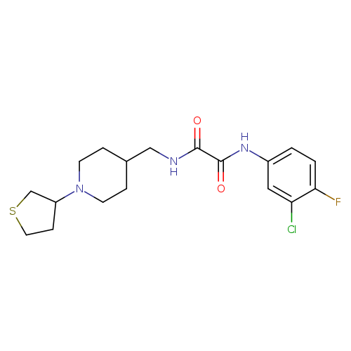 N'-(3-chloro-4-fluorophenyl)-N-{[1-(thiolan-3-yl)piperidin-4-yl]methyl}ethanediamide