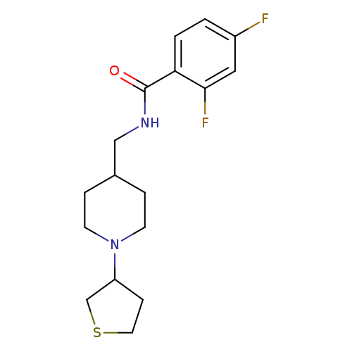 2,4-difluoro-N-{[1-(thiolan-3-yl)piperidin-4-yl]methyl}benzamide