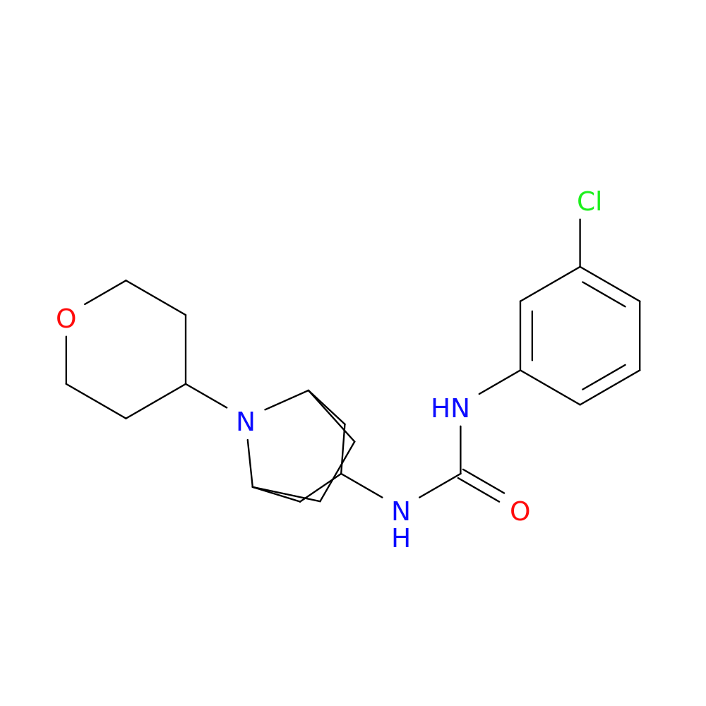 1-(3-chlorophenyl)-3-[8-(oxan-4-yl)-8-azabicyclo[3.2.1]octan-3-yl]urea