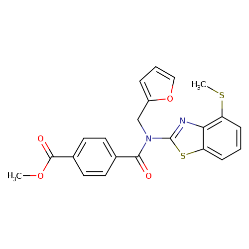 methyl 4-{[(furan-2-yl)methyl][4-(methylsulfanyl)-1,3-benzothiazol-2-yl]carbamoyl}benzoate