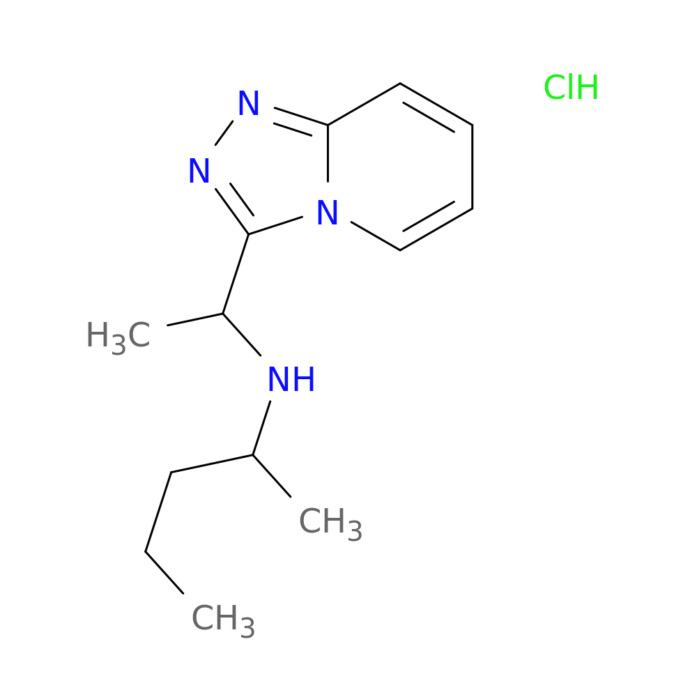 (pentan-2-yl)(1-{[1,2,4]triazolo[4,3-a]pyridin-3-yl}ethyl)amine hydrochloride