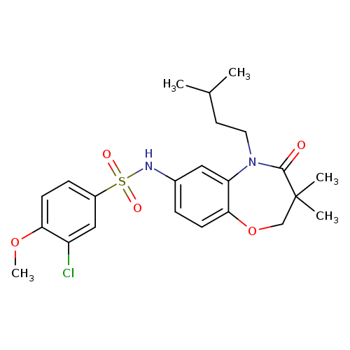 3-chloro-N-[3,3-dimethyl-5-(3-methylbutyl)-4-oxo-2,3,4,5-tetrahydro-1,5-benzoxazepin-7-yl]-4-methoxybenzene-1-sulfonamide