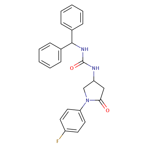 1-(diphenylmethyl)-3-[1-(4-fluorophenyl)-5-oxopyrrolidin-3-yl]urea