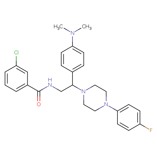 3-chloro-N-{2-[4-(dimethylamino)phenyl]-2-[4-(4-fluorophenyl)piperazin-1-yl]ethyl}benzamide