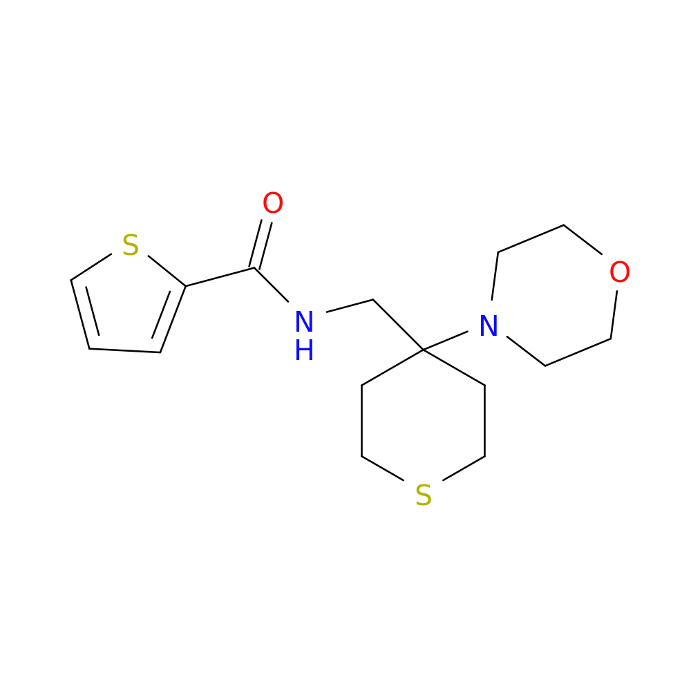 N-{[4-(morpholin-4-yl)thian-4-yl]methyl}thiophene-2-carboxamide