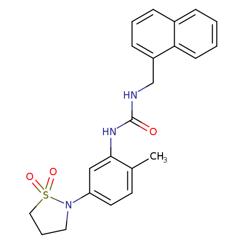 3-[5-(1,1-dioxo-1lambda6,2-thiazolidin-2-yl)-2-methylphenyl]-1-[(naphthalen-1-yl)methyl]urea