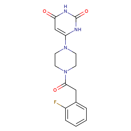 6-{4-[2-(2-fluorophenyl)acetyl]piperazin-1-yl}-1,2,3,4-tetrahydropyrimidine-2,4-dione