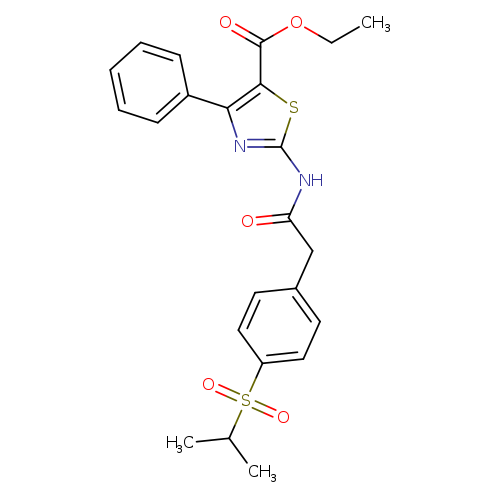 ethyl 4-phenyl-2-{2-[4-(propane-2-sulfonyl)phenyl]acetamido}-1,3-thiazole-5-carboxylate