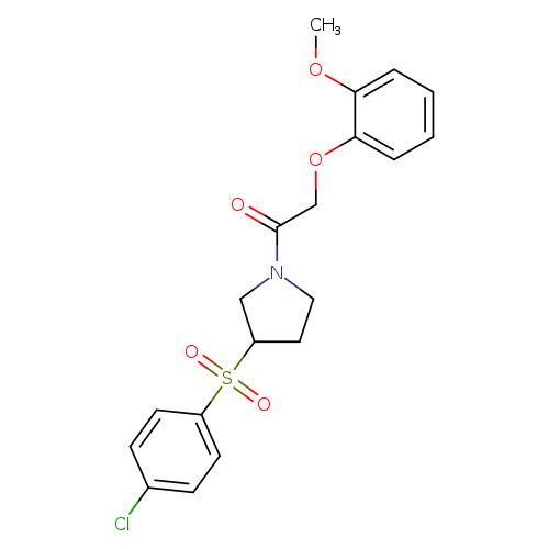 1-[3-(4-chlorobenzenesulfonyl)pyrrolidin-1-yl]-2-(2-methoxyphenoxy)ethan-1-one
