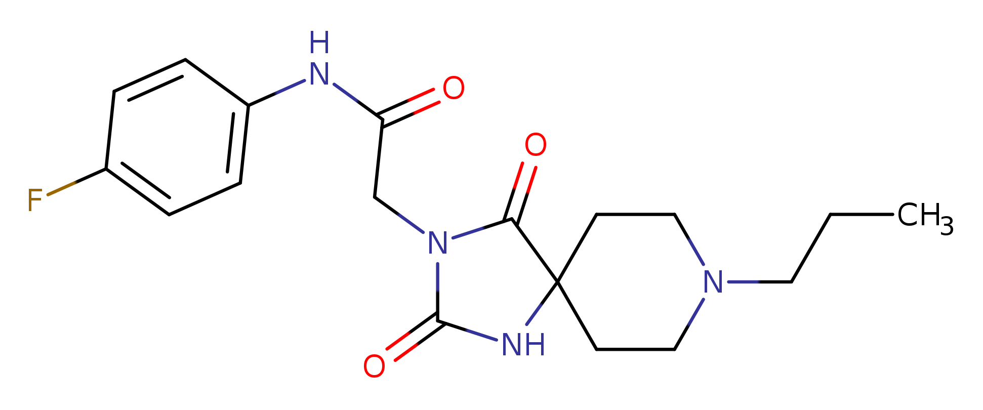 2-{2,4-dioxo-8-propyl-1,3,8-triazaspiro[4.5]decan-3-yl}-N-(4-fluorophenyl)acetamide