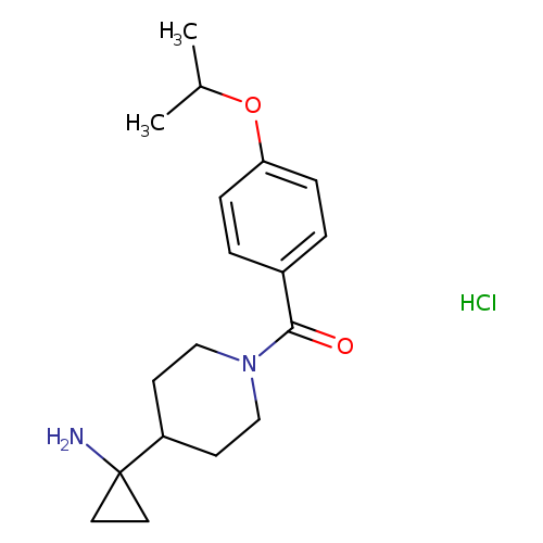 1-{1-[4-(propan-2-yloxy)benzoyl]piperidin-4-yl}cyclopropan-1-aminehydrochloride