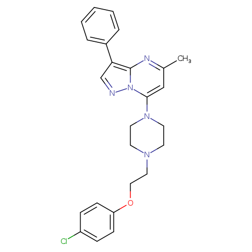 1-[2-(4-chlorophenoxy)ethyl]-4-{5-methyl-3-phenylpyrazolo[1,5-a]pyrimidin-7-yl}piperazine