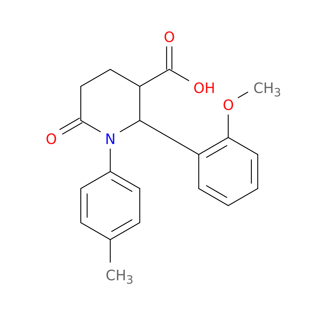 2-(2-methoxyphenyl)-1-(4-methylphenyl)-6-oxopiperidine-3-carboxylic acid