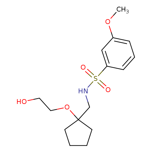 N-{[1-(2-hydroxyethoxy)cyclopentyl]methyl}-3-methoxybenzene-1-sulfonamide