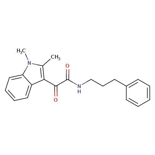 2-(1,2-dimethyl-1H-indol-3-yl)-2-oxo-N-(3-phenylpropyl)acetamide