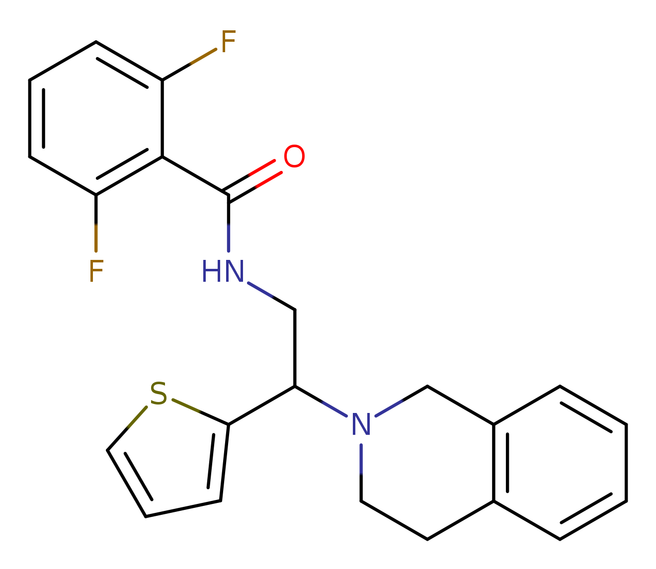 2,6-difluoro-N-[2-(1,2,3,4-tetrahydroisoquinolin-2-yl)-2-(thiophen-2-yl)ethyl]benzamide