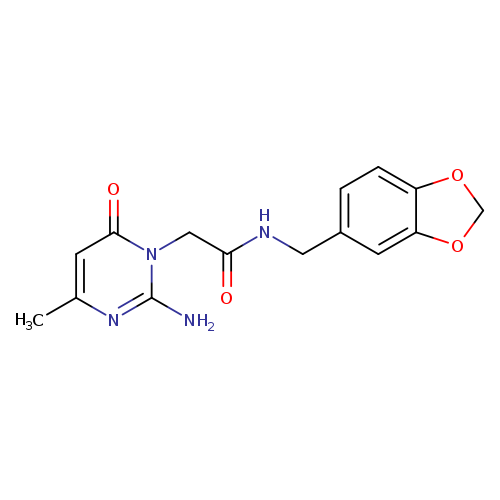 2-(2-amino-4-methyl-6-oxo-1,6-dihydropyrimidin-1-yl)-N-[(2H-1,3-benzodioxol-5-yl)methyl]acetamide