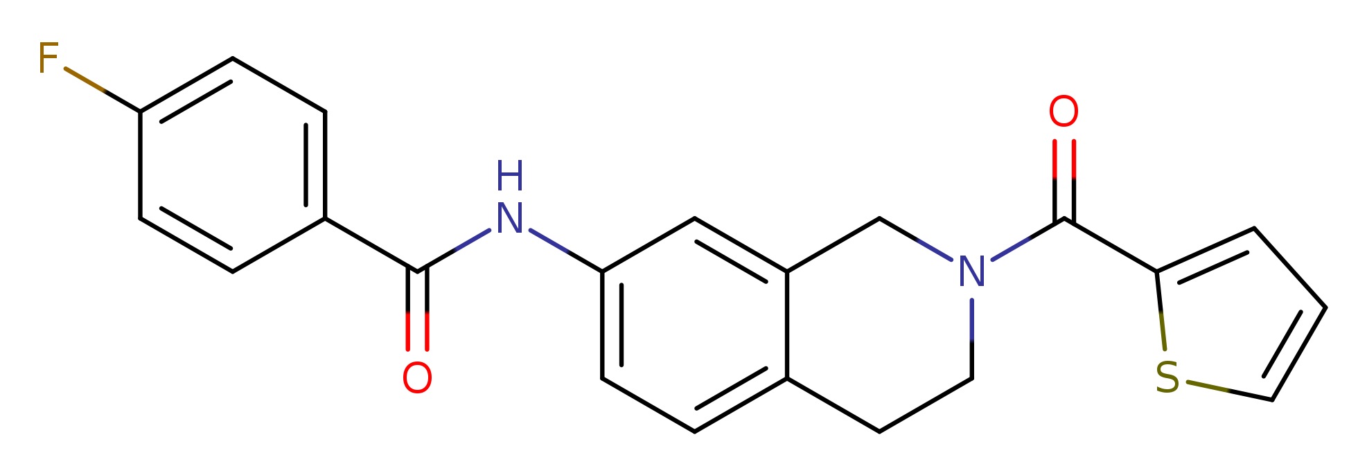 4-fluoro-N-[2-(thiophene-2-carbonyl)-1,2,3,4-tetrahydroisoquinolin-7-yl]benzamide