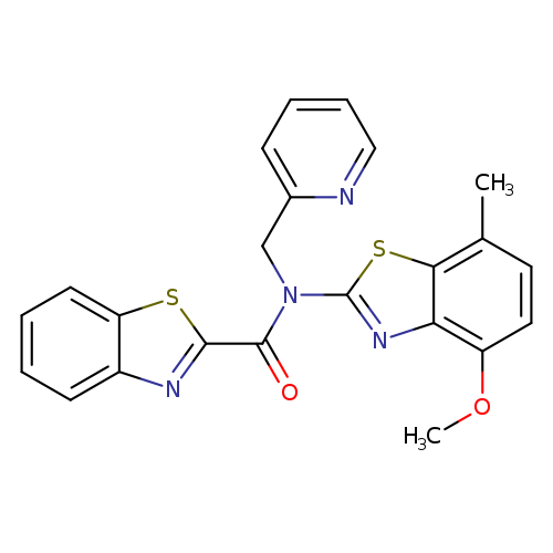 N-(4-methoxy-7-methyl-1,3-benzothiazol-2-yl)-N-[(pyridin-2-yl)methyl]-1,3-benzothiazole-2-carboxamide