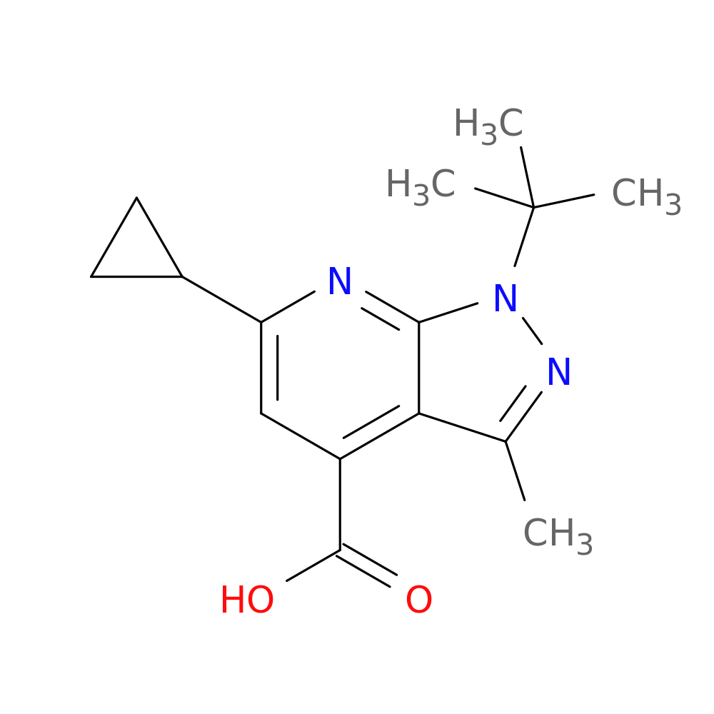 1-tert-butyl-6-cyclopropyl-3-methyl-1H-pyrazolo[3,4-b]pyridine-4-carboxylic acid