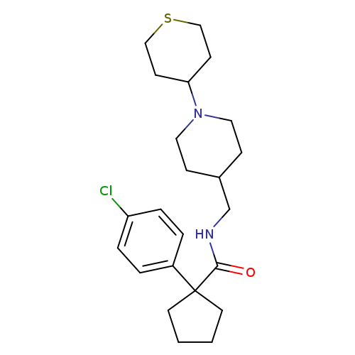 1-(4-chlorophenyl)-N-{[1-(thian-4-yl)piperidin-4-yl]methyl}cyclopentane-1-carboxamide