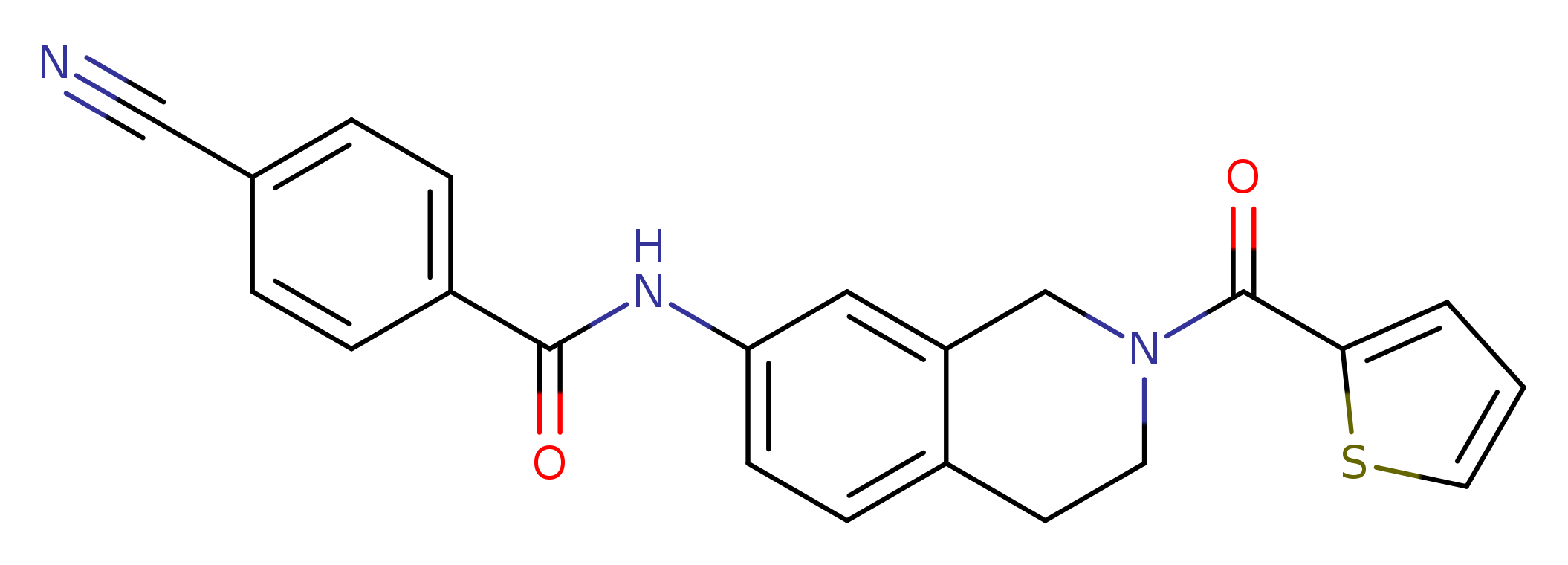 4-cyano-N-[2-(thiophene-2-carbonyl)-1,2,3,4-tetrahydroisoquinolin-7-yl]benzamide