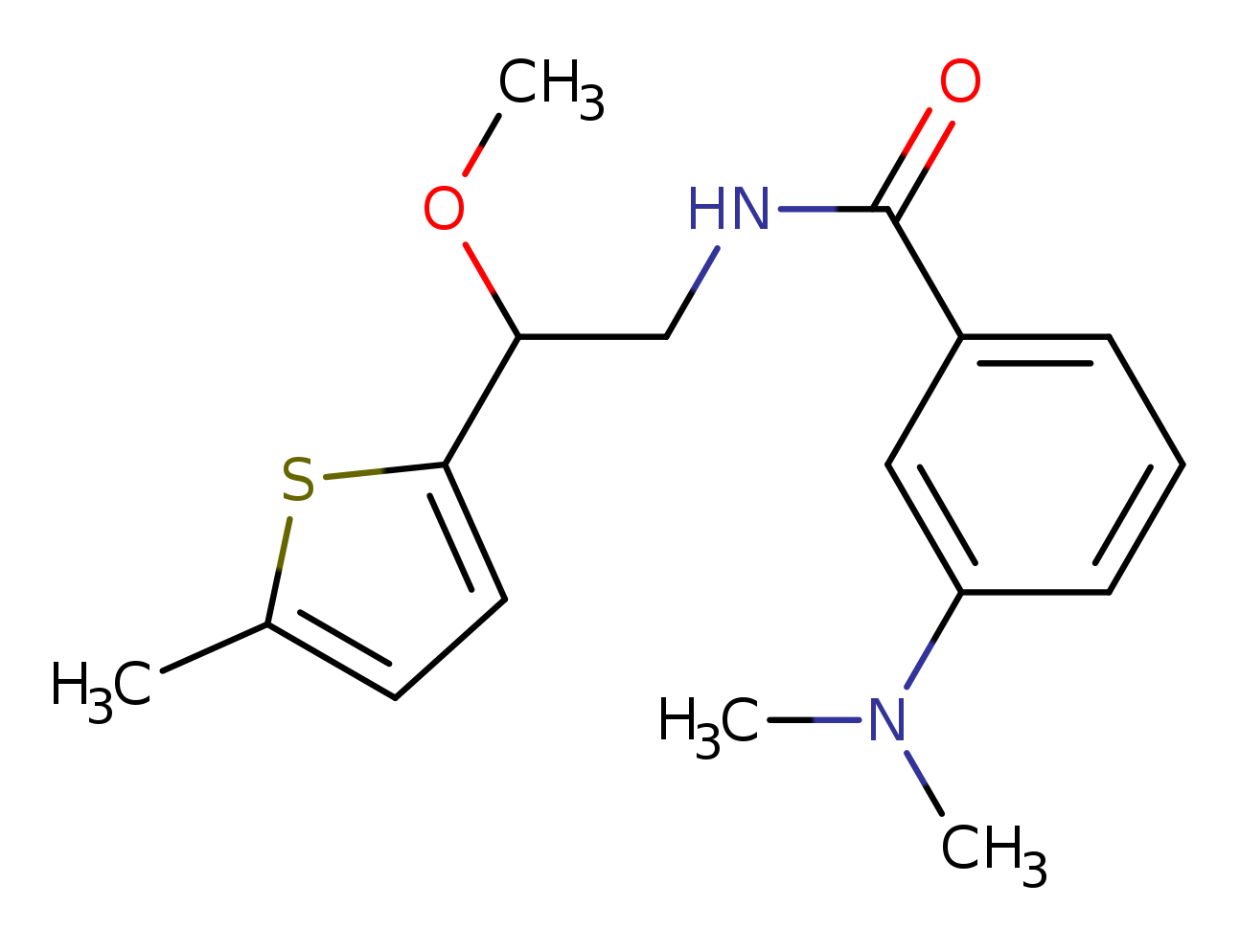 3-(dimethylamino)-N-[2-methoxy-2-(5-methylthiophen-2-yl)ethyl]benzamide