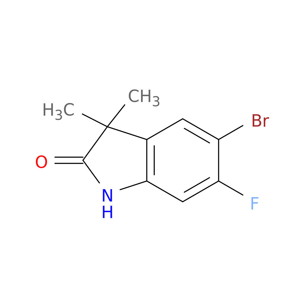 2H-Indol-2-one, 5-bromo-6-fluoro-1,3-dihydro-3,3-dimethyl-
