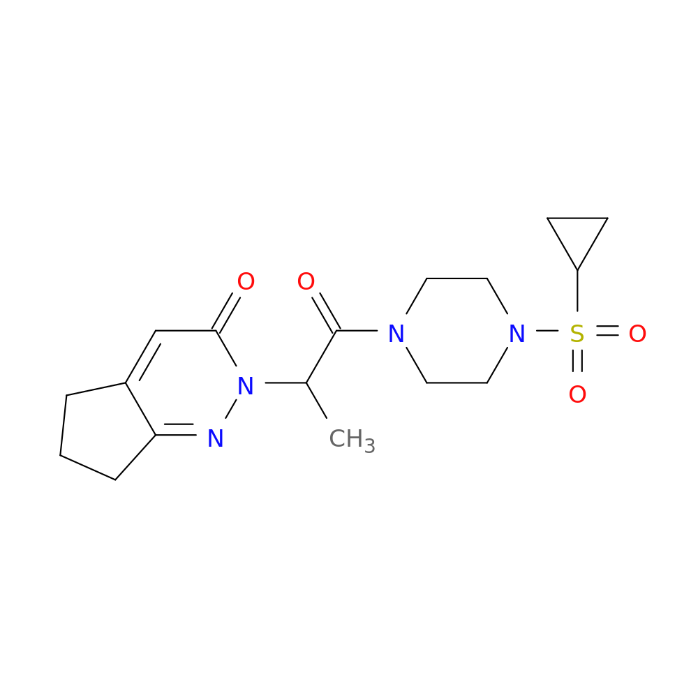 2-{1-[4-(cyclopropanesulfonyl)piperazin-1-yl]-1-oxopropan-2-yl}-2H,3H,5H,6H,7H-cyclopenta[c]pyridazin-3-one