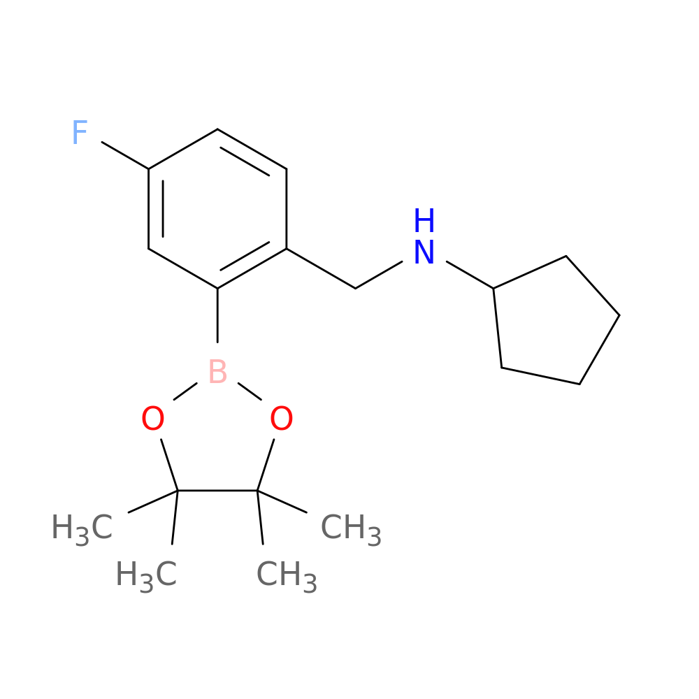 2-(Cyclopentylamino)methyl-5-fluorophenylboronic acid, pinacol ester