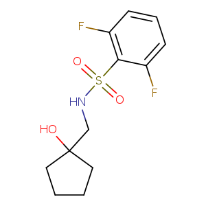 2,6-difluoro-N-[(1-hydroxycyclopentyl)methyl]benzene-1-sulfonamide