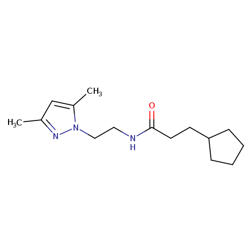 3-cyclopentyl-N-[2-(3,5-dimethyl-1H-pyrazol-1-yl)ethyl]propanamide