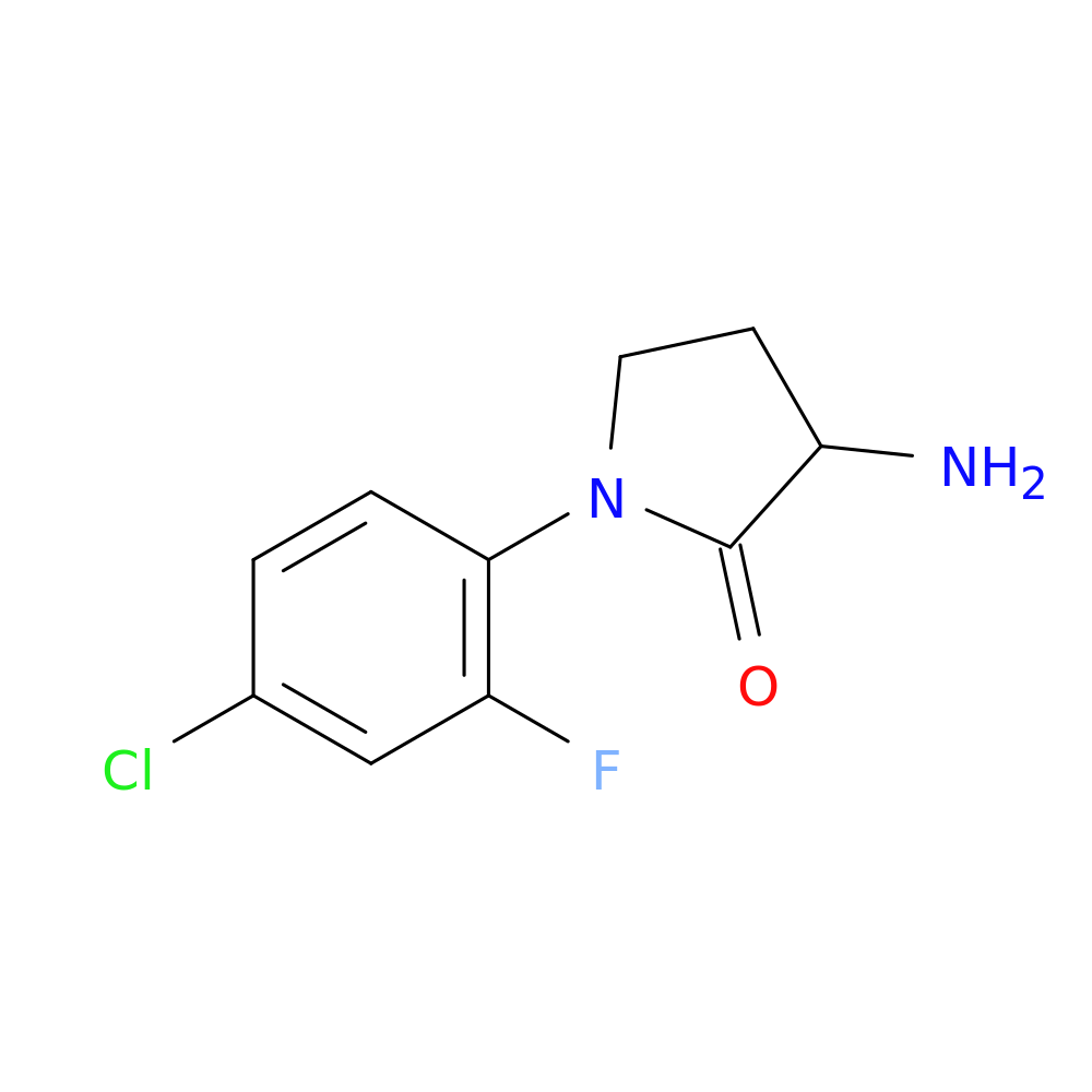 3-amino-1-(4-chloro-2-fluorophenyl)pyrrolidin-2-one