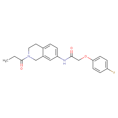 2-(4-fluorophenoxy)-N-(2-propanoyl-1,2,3,4-tetrahydroisoquinolin-7-yl)acetamide
