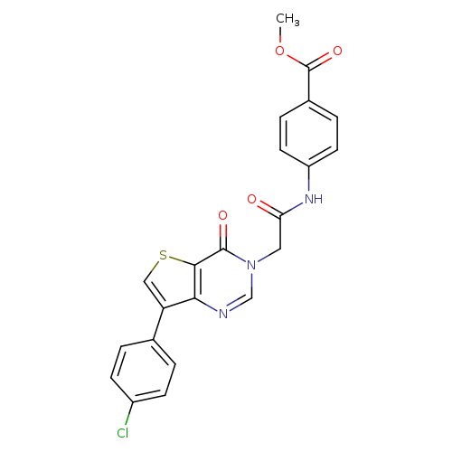 methyl 4-{2-[7-(4-chlorophenyl)-4-oxo-3H,4H-thieno[3,2-d]pyrimidin-3-yl]acetamido}benzoate