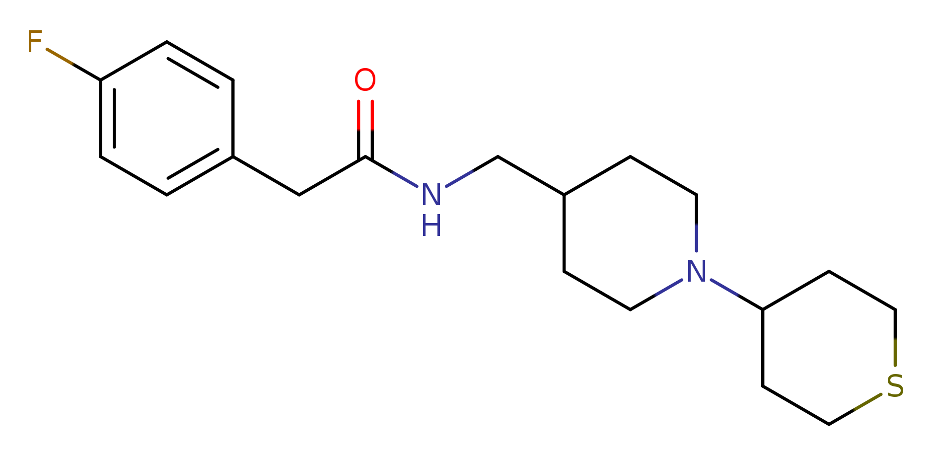 2-(4-fluorophenyl)-N-{[1-(thian-4-yl)piperidin-4-yl]methyl}acetamide