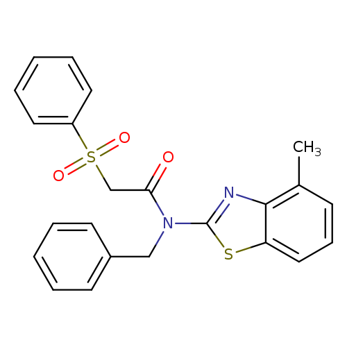 2-(benzenesulfonyl)-N-benzyl-N-(4-methyl-1,3-benzothiazol-2-yl)acetamide