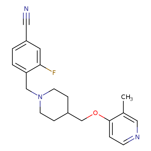 3-fluoro-4-[(4-{[(3-methylpyridin-4-yl)oxy]methyl}piperidin-1-yl)methyl]benzonitrile