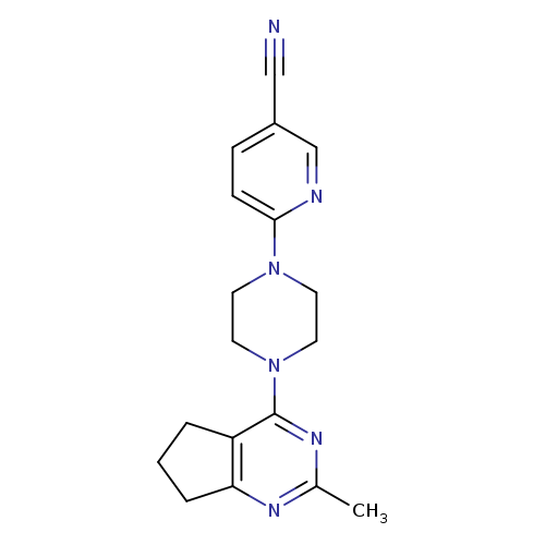 6-(4-{2-methyl-5H,6H,7H-cyclopenta[d]pyrimidin-4-yl}piperazin-1-yl)pyridine-3-carbonitrile