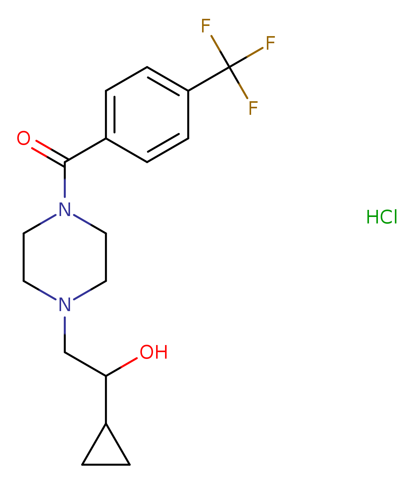 1-cyclopropyl-2-{4-[4-(trifluoromethyl)benzoyl]piperazin-1-yl}ethan-1-ol hydrochloride