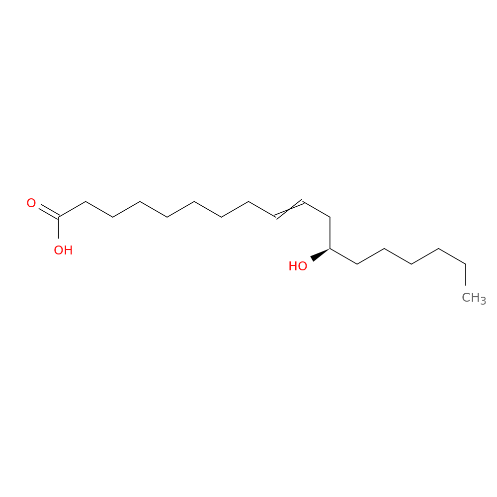 9-Octadecenoic acid, 12-hydroxy-, (9Z,12R)-