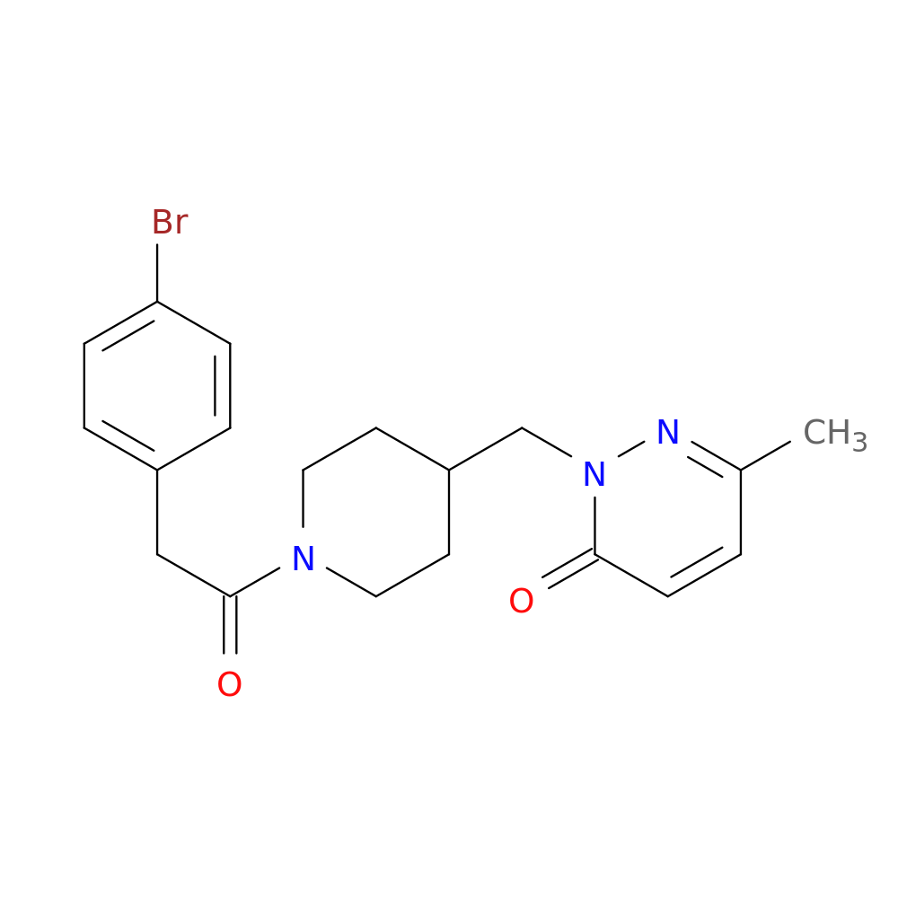 2-({1-[2-(4-bromophenyl)acetyl]piperidin-4-yl}methyl)-6-methyl-2,3-dihydropyridazin-3-one