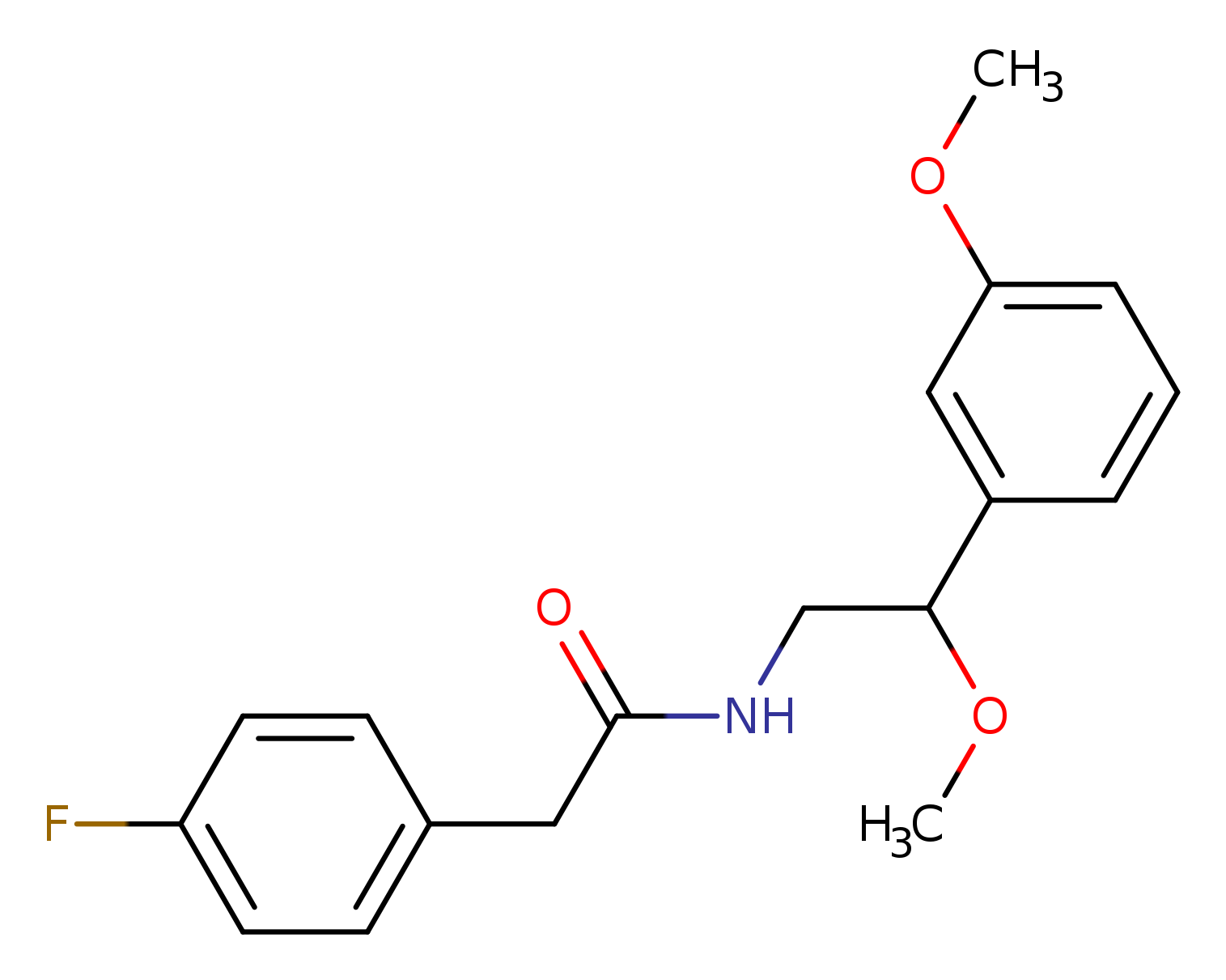 2-(4-fluorophenyl)-N-[2-methoxy-2-(3-methoxyphenyl)ethyl]acetamide