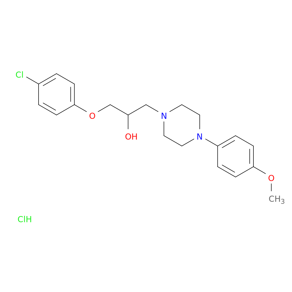 1-(4-chlorophenoxy)-3-[4-(4-methoxyphenyl)piperazin-1-yl]propan-2-ol hydrochloride