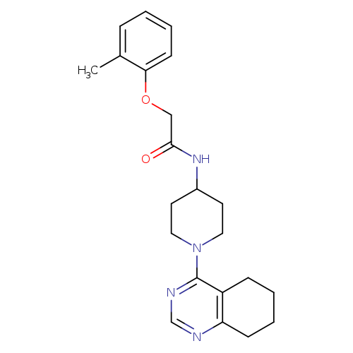 2-(2-methylphenoxy)-N-[1-(5,6,7,8-tetrahydroquinazolin-4-yl)piperidin-4-yl]acetamide