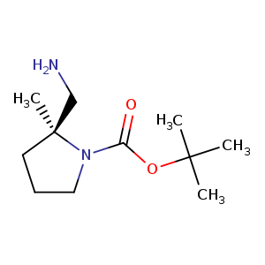 1-Pyrrolidinecarboxylic acid, 2-(aminomethyl)-2-methyl-, 1,1-dimethylethyl ester, (2S)-