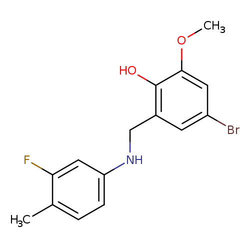 4-bromo-2-{[(3-fluoro-4-methylphenyl)amino]methyl}-6-methoxyphenol