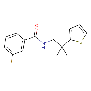 3-fluoro-N-{[1-(thiophen-2-yl)cyclopropyl]methyl}benzamide