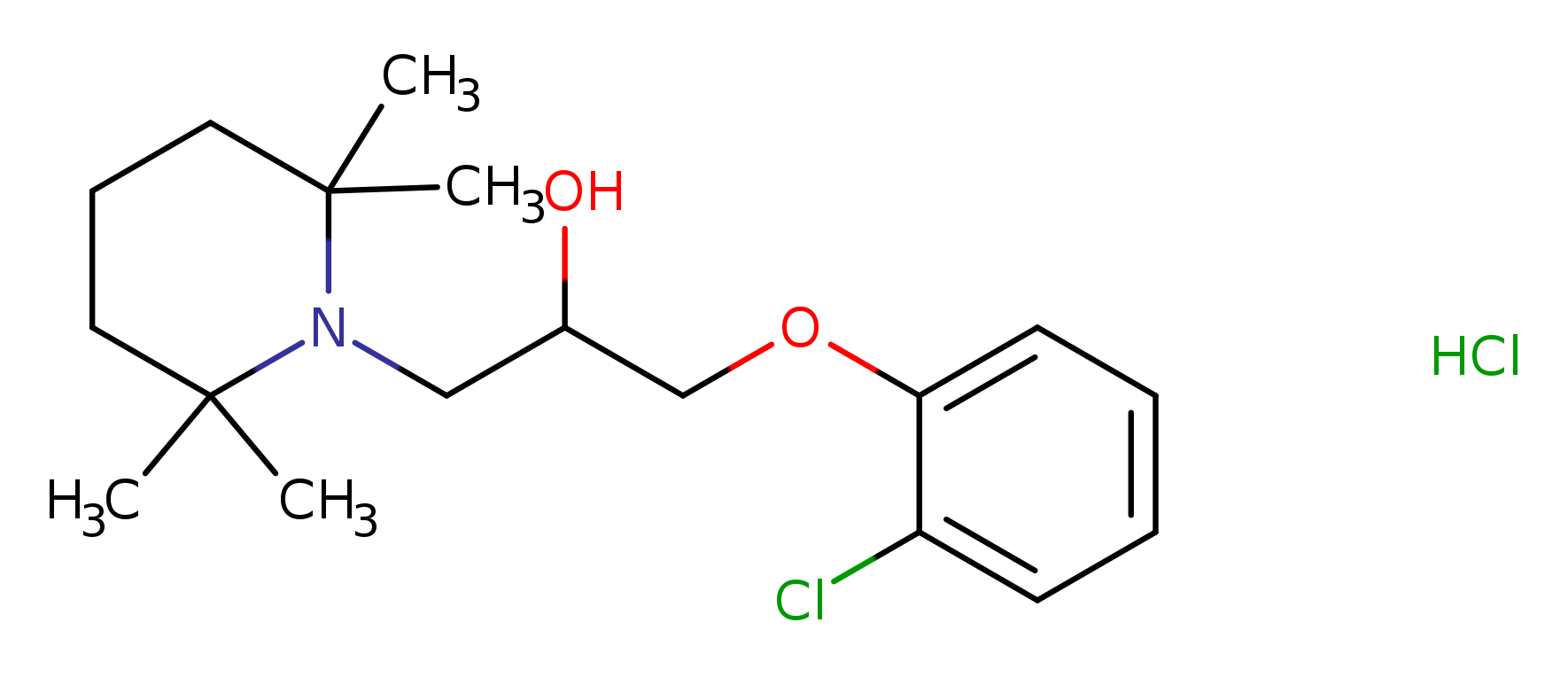 1-(2-chlorophenoxy)-3-(2,2,6,6-tetramethylpiperidin-1-yl)propan-2-ol hydrochloride